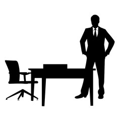 Fototapeta premium business people silhouette 