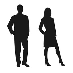 business people silhouette 