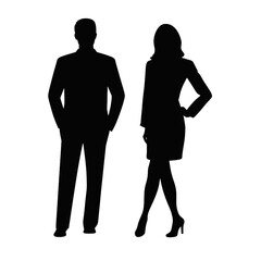 business people silhouette 