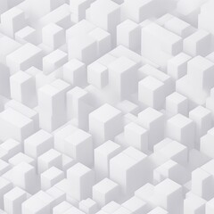 Abstract White cubes background
