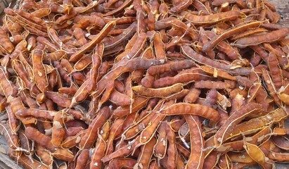 peeled sour tamarind  Ready to be processed into skin care products or food condiments.  or can be eaten immediately
