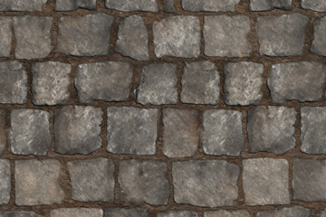 Processed collage of old street pavement surface texture. Background for banner, backdrop