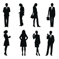 business people silhouette 