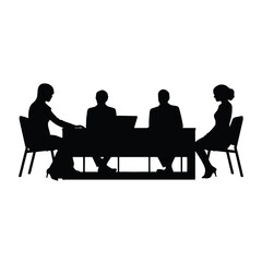 business people silhouette 