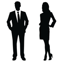 business people silhouette 