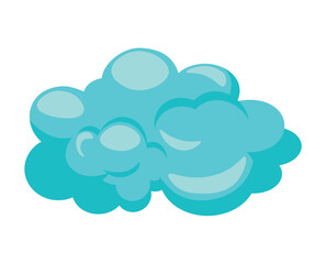 Blue cloud of colorful set. This illustration showcases a colorful cloud design, featuring a vibrant and dynamic style that adds a playful touch to the scene. Vector illustration.