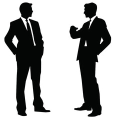 business people silhouette 