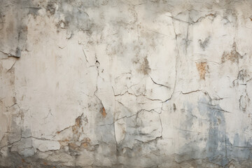 Processed collage of obsolete stucco wall with visible cracks texture. Background for banner, backdrop
