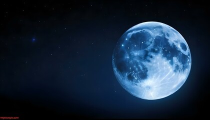 Naklejka na ściany i meble full moon over the night sky