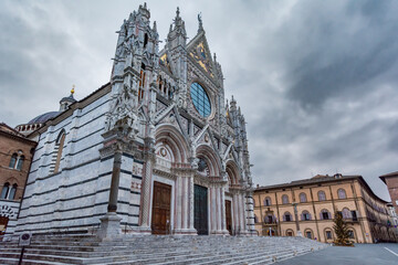 Fototapeta premium Entrance of the Duomo di Siena, Siena, Italy