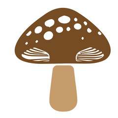 Mushroom and toadstool vector flat design
