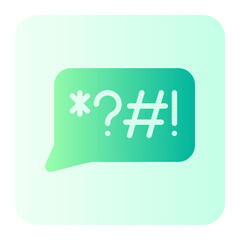 swearing gradient icon