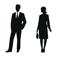 business people silhouette 