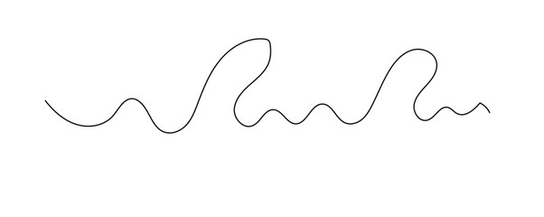 Wave ocean line and curve line on transparent background. Sea wave water ocean one line drawing logo art. Ocean pattern web banner, backdrop, wave line background.