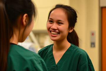 Hospital Happiness: Smiling Nurse