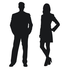 business people silhouette 