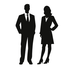 business people silhouette 