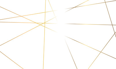 Seamless luxury geometric premium golden random chaotic lines on transparent background. Luxury banner presentation gold line vector, illustration.