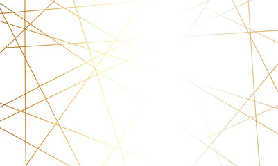 Luxury seamless premium shiny golden random chaotic square and triangle lines on transparent background. Vector, illustration