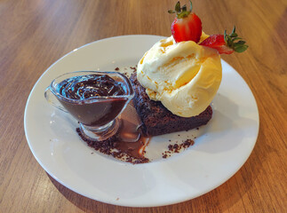 chocolate cake with cherry