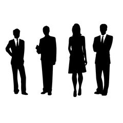business people silhouette 