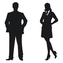 business people silhouette 