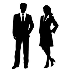 business people silhouette 