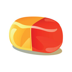 Jelly bean of colorful set. This illustration of sweet jelly showcases a vibrant design, blending elements of cartoon design for a playful touch against a white background. Vector illustration.