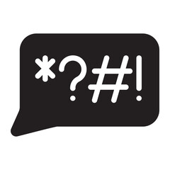 swearing glyph icon