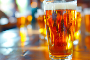 Beer Festivity: Friends Raise Glasses in Celebration