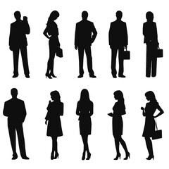 business people silhouette 