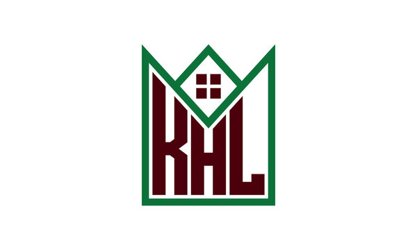 KHL initial letter real estate builders logo design vector. construction ,housing, home marker, property, building, apartment, flat, compartment, business, corporate, house rent, rental, commercial