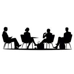 business people silhouette 