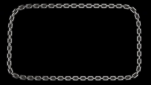 Chain Overlay.
This stock motion graphic overlay shows a closed chain moving in a circle on a transparent background.
