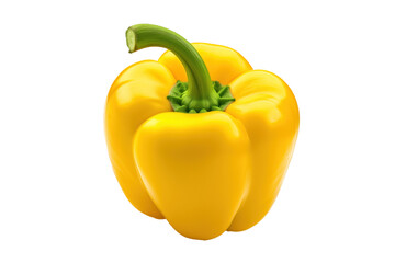 Yellow bell pepper isolated on white