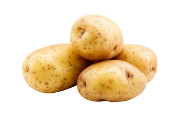 Potatoes isolated on white