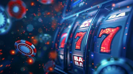 Fotobehang machine à sous dans un casino de jeux © Sébastien Jouve