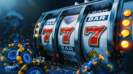 machine à sous dans un casino de jeux - obrazy, fototapety, plakaty