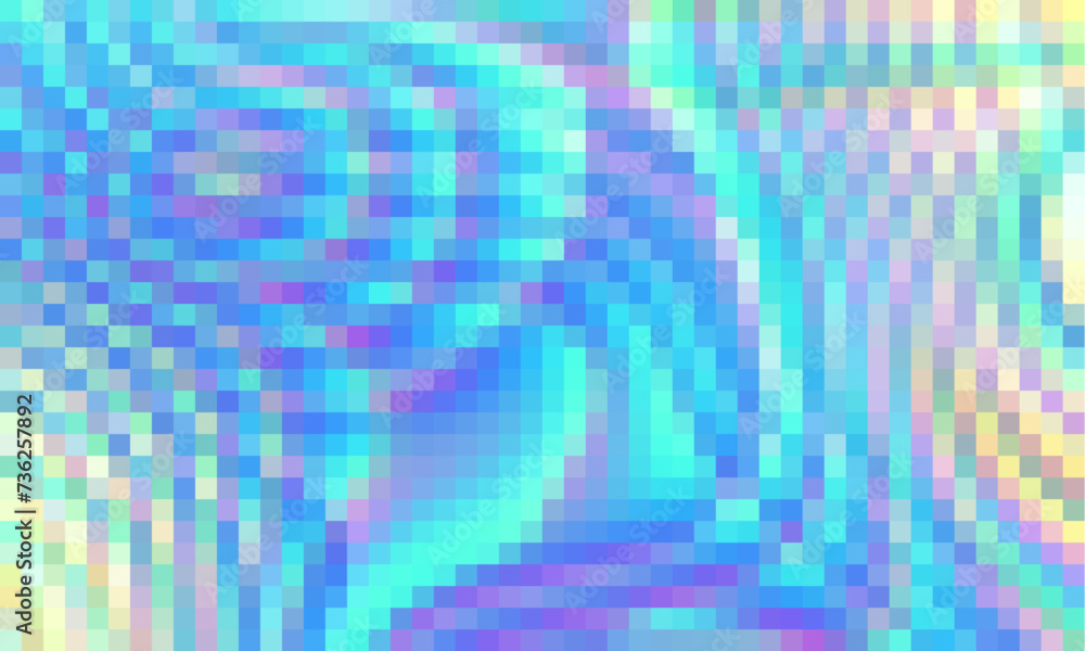 Leinwandbilder trippy psychedelic colorful neon geometric shapes abstract background, pixelated vector pattern