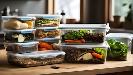 Reusable containers, eco-friendly refillable items, techniques for simplifying the composting...