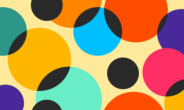 Abstract background with vibrant, overlapping colorful circles