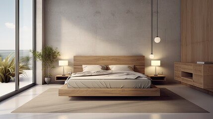 Fototapeta na wymiar Interior design of bedroom
