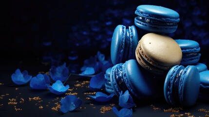  Sapphire Background with macarons