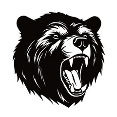 Grizzly bear silhouette