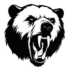 Grizzly bear silhouette