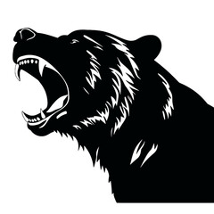 Grizzly bear silhouette