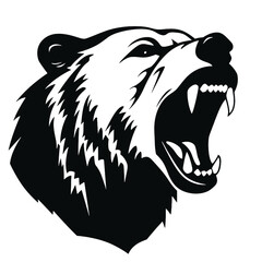 Grizzly bear silhouette