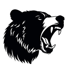 Grizzly bear silhouette