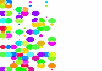 white background with  colorful circles