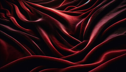 Fototapeta premium Velvet Fabric Close-up with Dramatic Lighting